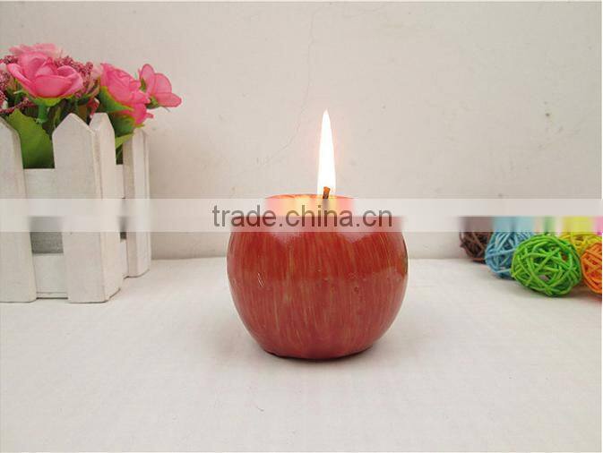 wholesale Christmas apple shaped candle,Lovely decorative candle
