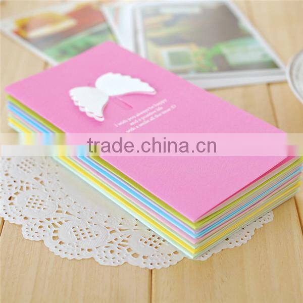 Hand Made Paper Folding Birthday Greeting Cards Design with heart and handle