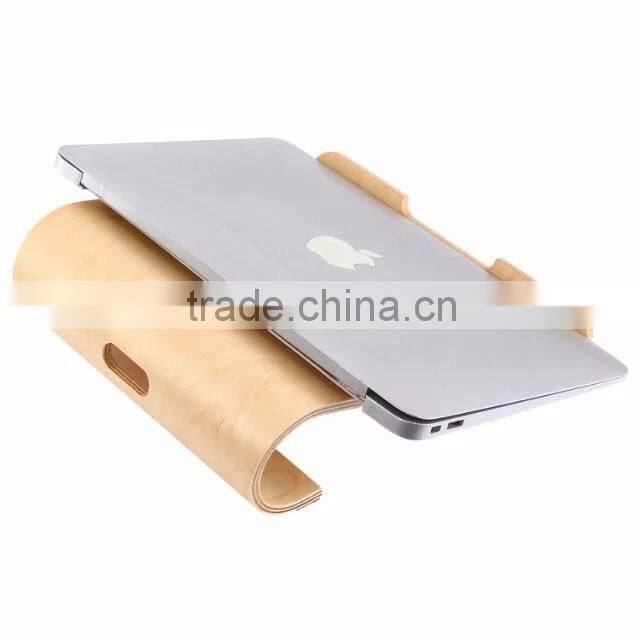 Hot selling laptop wood holder for macbook, tablet wood stand holder
