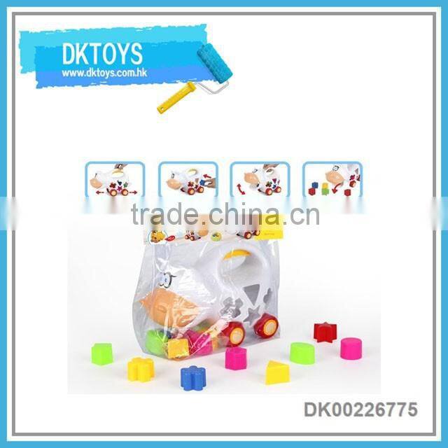 Educational animal building block car