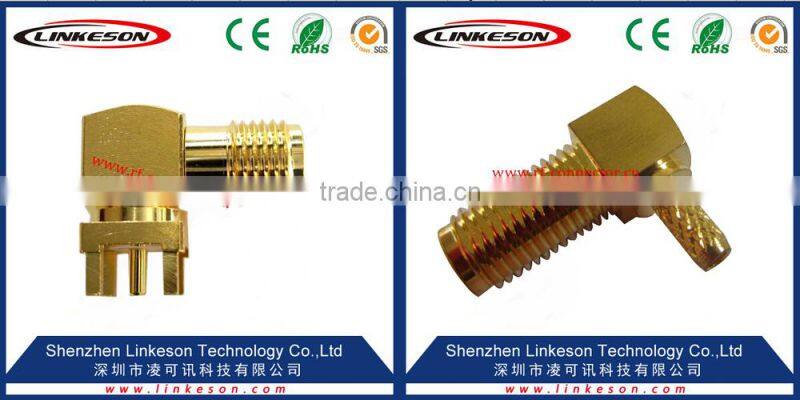 wholesaler sma female crimp right angle connector