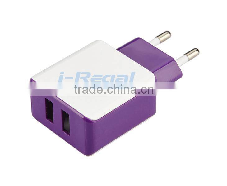 5v 2.1a USB mobile phone travel charger with CE Rohs approval Manufacture