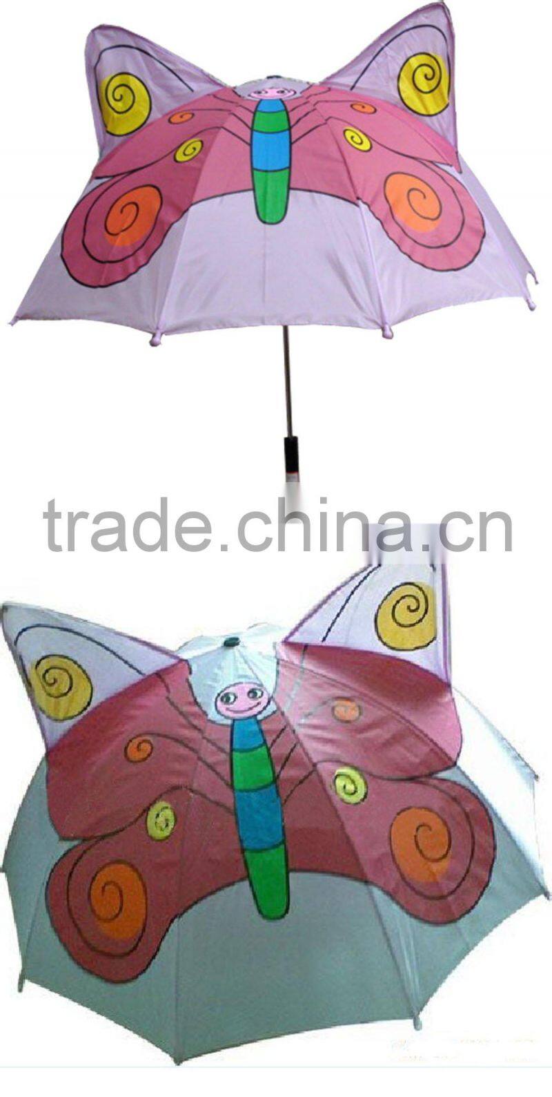 butterfly child hanging umbrella