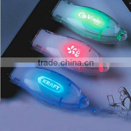 promotional gift light up usb flash drive , usb 2.0 driver, plastic case usb flash drive