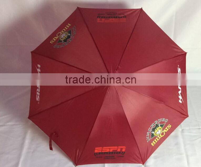 2016 year hot sale straight umbrella with wooden handle