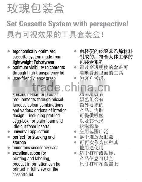 Clear plastic tool case for 170 pcs HSS drills CR 212/01