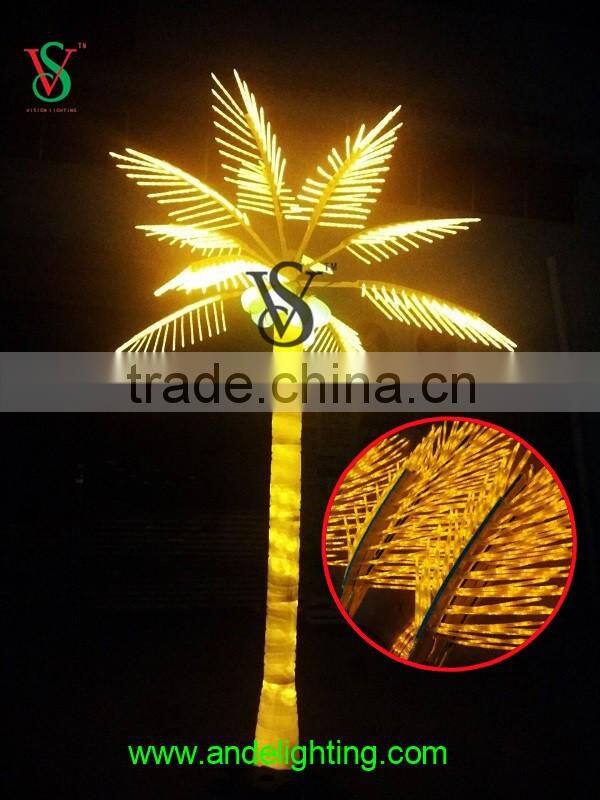 6m height lighted coconut tree lighting for Christmas decoration