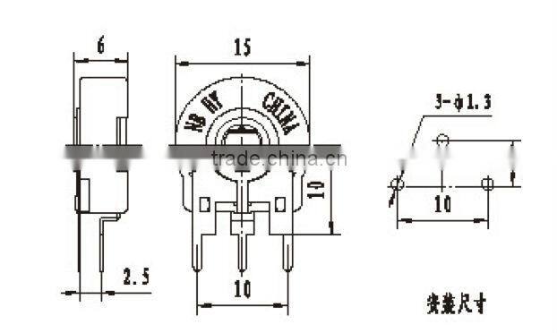 WHN15-1 dual gang potentiometer