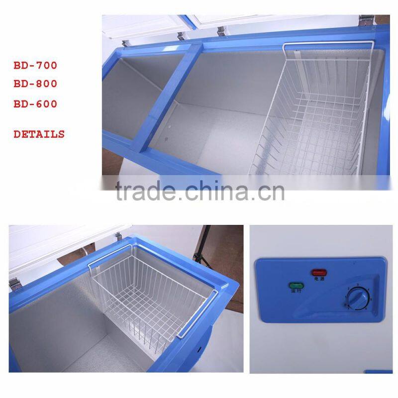 Top open refrigerator commercial deep freezer 700L