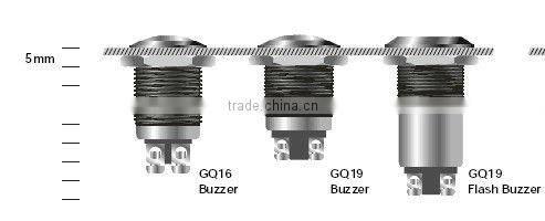 ONPOW Anti-vandal metal buzzer GQ16B-M