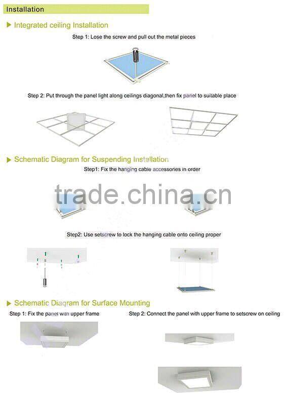 new frame high quality 600x600 36W ultra thin led square panel light