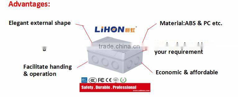 CE/ROHS certification white color ABS plastic power junction box