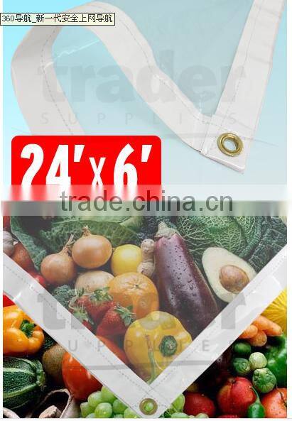 7.3x1.8m Clear PVC Tarpaulin Cover Market Stall Tarp,Glass Clear PVC Tarpaulin 350g 24ft*6ft