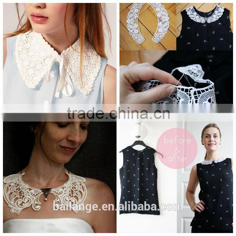 2016 Dresses guipure lace Textile Embroidered cotton lace collar trim