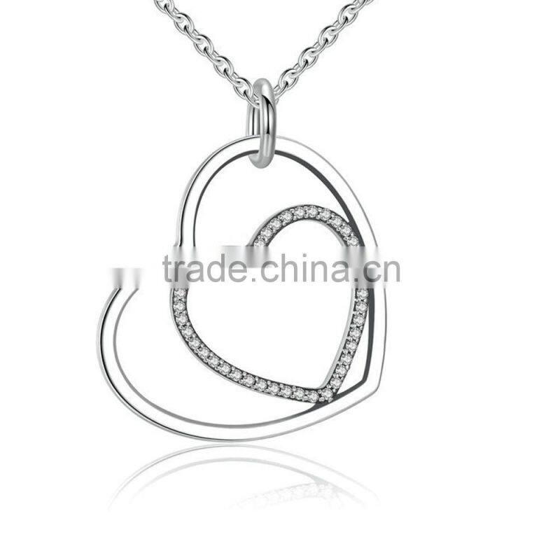Jingli Jewelry factory direct 925 sterling silver shinning silver neckace for women(AN-003)
