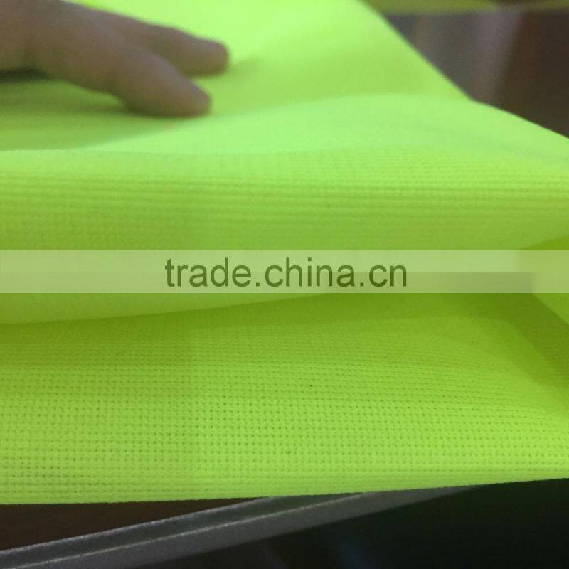 100gsm 100%polyester warp knitted fluorescent fabric for safety vest