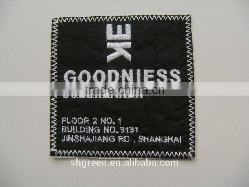 Laser cut polyester embrodeiry badge,embroidery clothing patch