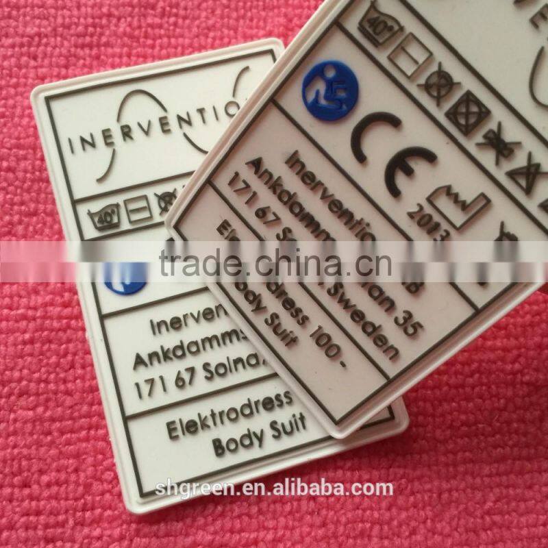 Australia embossed PVC rubber patch for canvas bag