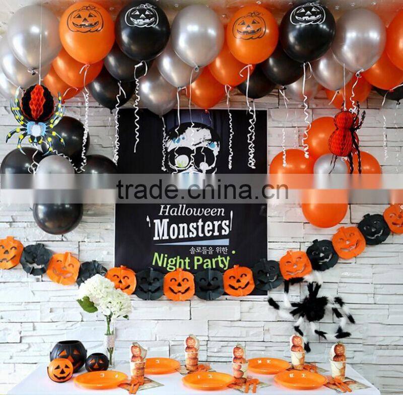 Halloween Party Supplies Paper Decorations Halloween Purple Vampire Bats Foil String Decorations