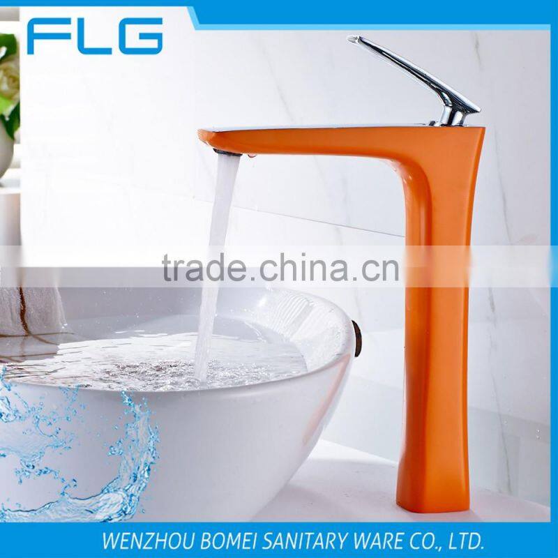 FLG100328 Orange Colour Painting Single Lever Basin Faucet