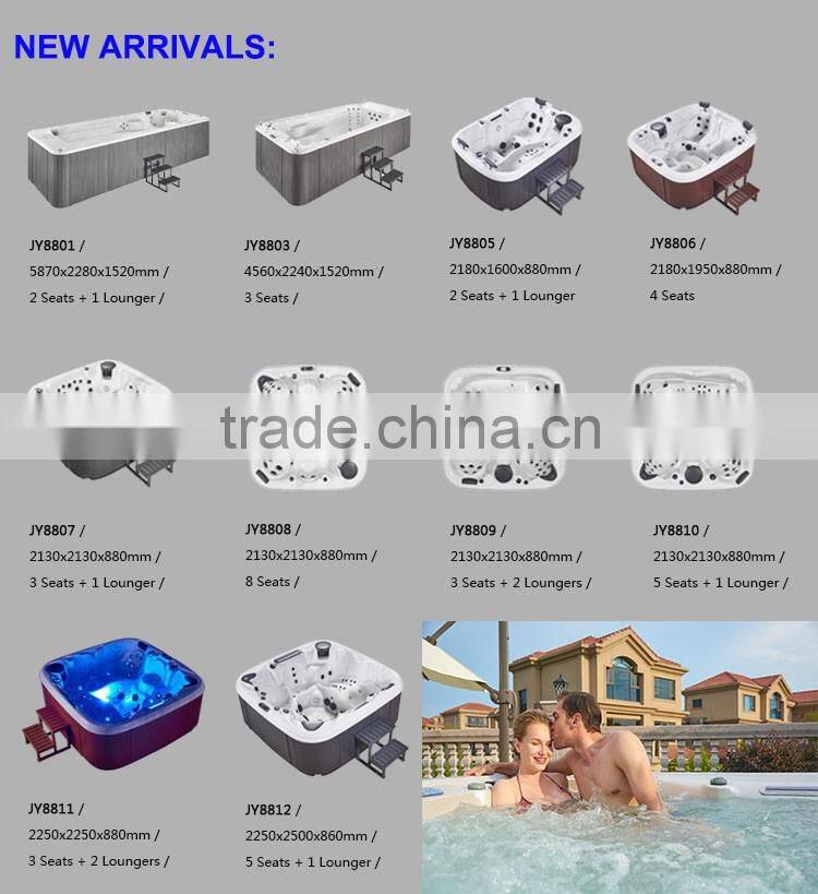 Hot sale Acylic indoor 2 person 6m swim spa with air massage jet