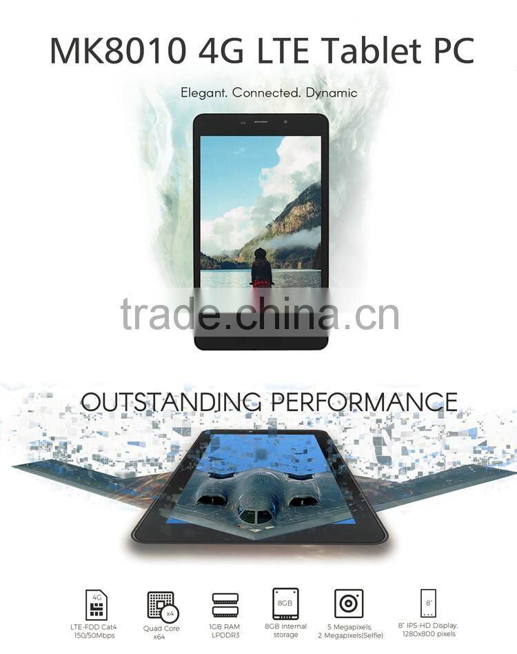2016 shenzhen china 8 inch multi touch screen android 6.0 4g tablet pc factory