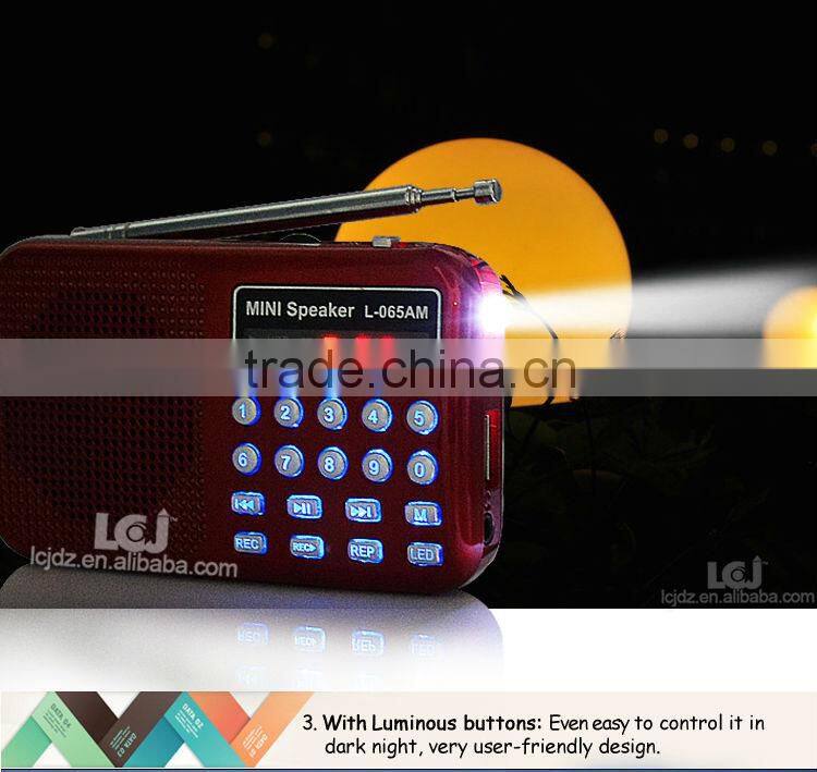 L-065AM 2015 mp3 player AM FM radio voice recorder, multifunctional digital voice recorder