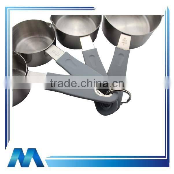 stainless steel measuring spoons set with plastic handle