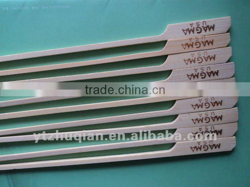 Sale disposable bamboo flat skewer for BBQ 30cm in plastic bag