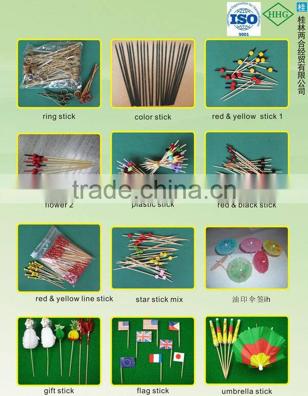 colorful one point bamboo toothpick