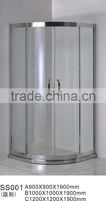 Euro/AU/USA Standard sliding shower room with stainless steel s001