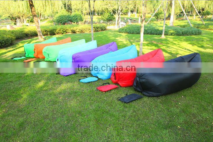 Outdoor Inflatable Sunbath Nylon Fabric Beach Lounger Convenient Compression layba