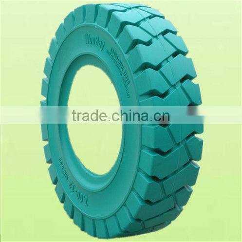 Natural rubber 9.00-16 non marking solid tyre