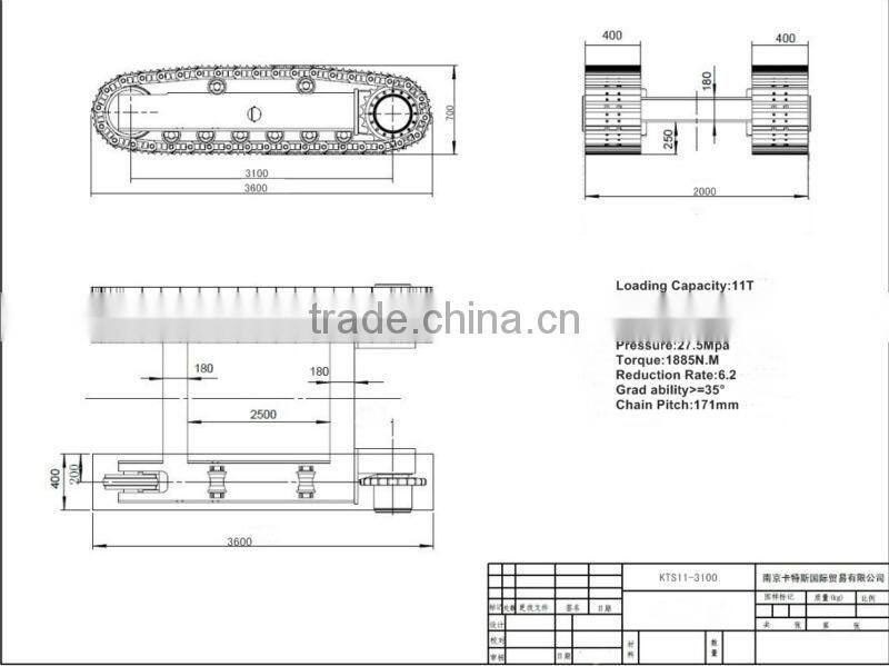 High Quality Crawler Tracks Steel Track undercarriage chassis assembly