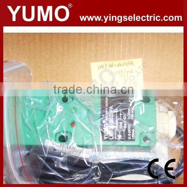 YUMO LMF36-3020PA 20mm PNP NO square inductive Proximity sensor
