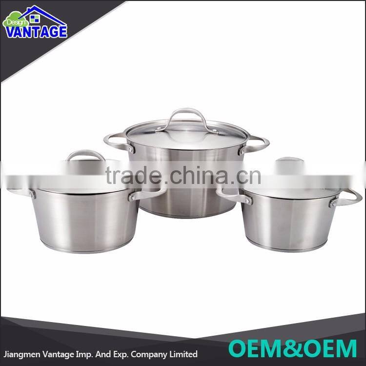 Good quality Mirror Polished Cookware Set Cooking Pot stainless steel cookware pot