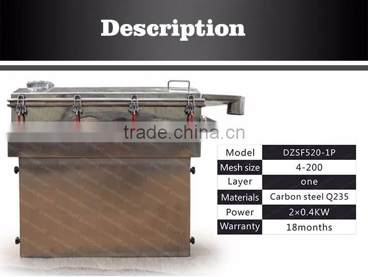 mini linear vibrating screen for rice grain granule powder