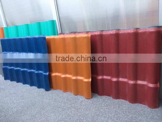 Heat Insulation Synthetic Resin Roofing Sheet Tile For Villa