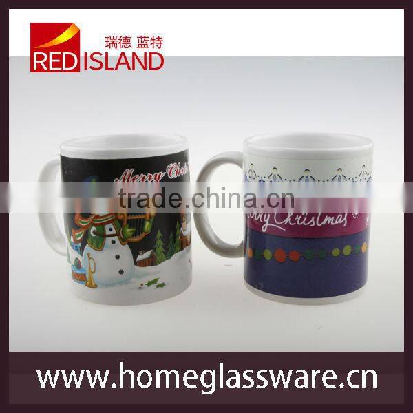 decal Santa Christmas Holiday ceramic Coffee Mugs