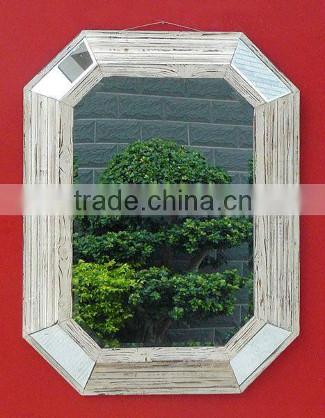 Decorative Metal Framed Stick On Wall Mirror