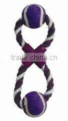 colored braided cotton rope pet toy