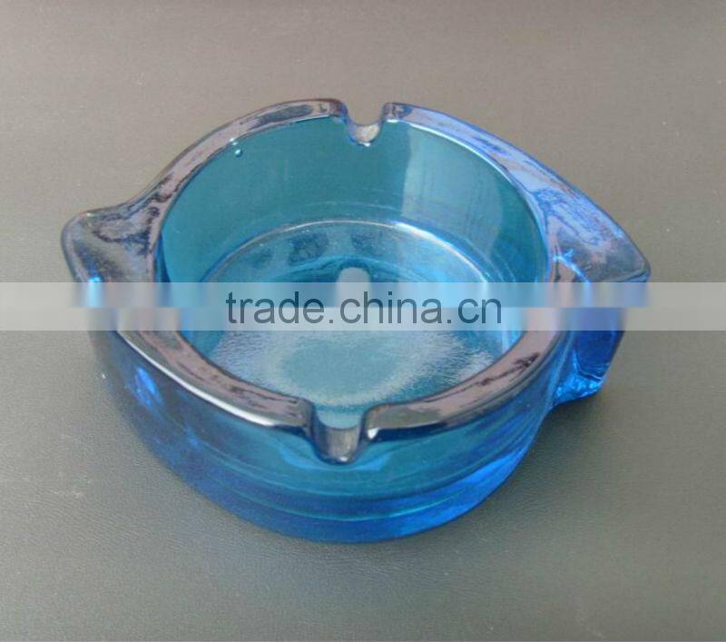 glasss ashtray / blue color glass ashtray