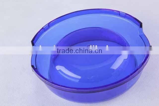 Transparent round plastic pet bowl