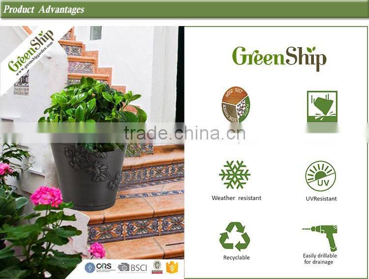 Decorative biodegradable paper flower pot/UV protective