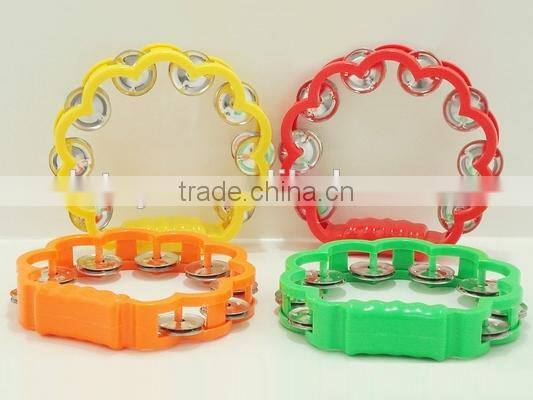 Baby kid musical instrument toys little plastic mini tambourine
