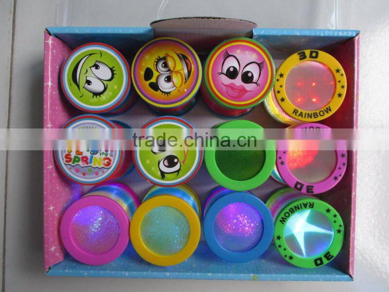 new popular 3D magic raibow spring with led light, LED rainbow spring toys for kids