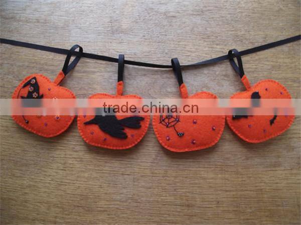 2017 laser cut felt red round flower drink coaster for Christmas table decoration made in China