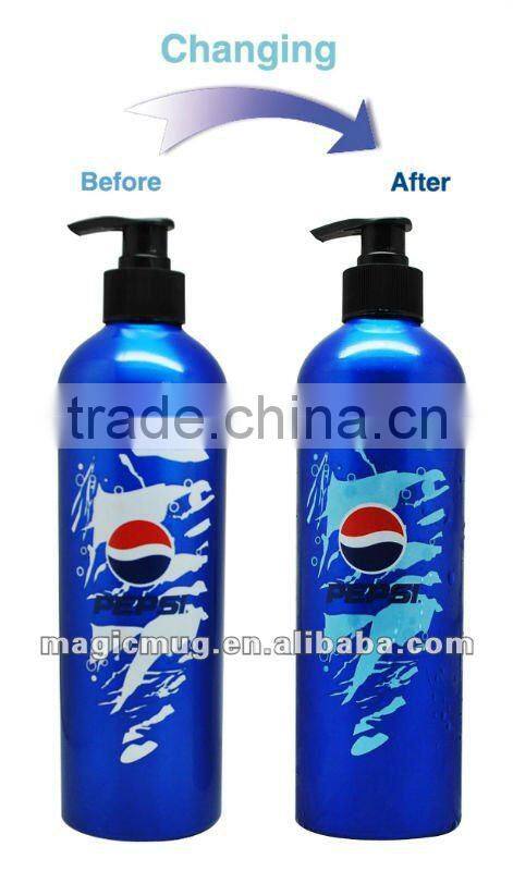 2016 new product cold color changing water bottle
