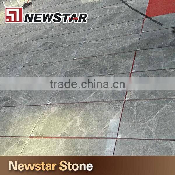 Chinese polished Silver mink grey marble natural stone tile marble tile floor