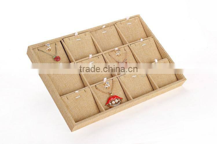 Linen jewelry display neck stands jewelry display tray